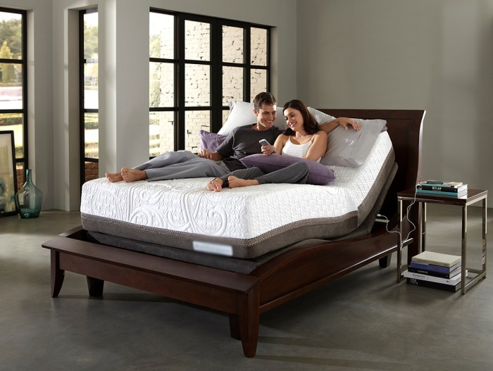 D7000s Adjustable Bed Base Split Head King Memory foam adjustable bed base